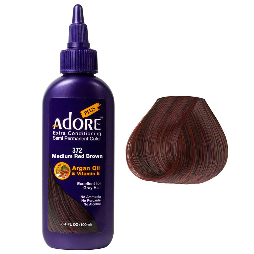 Hi Lift Adore Plus Semi Permanent Color Medium Red Brown #372 - Lashmer