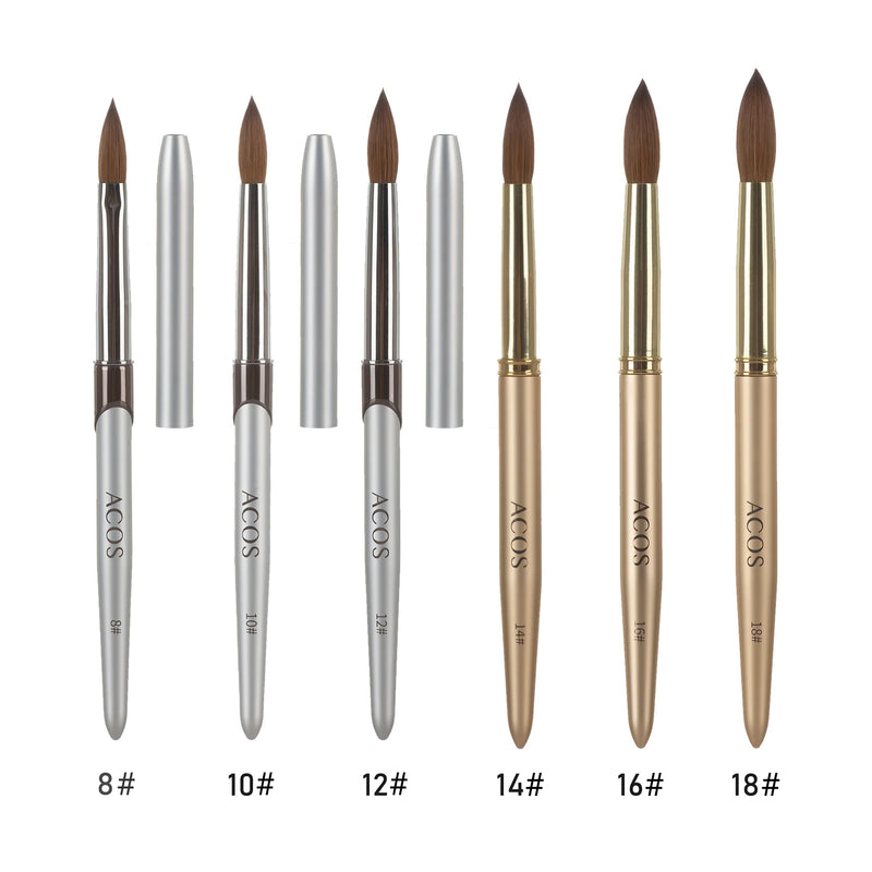 ACOS 100% Kolinsky Sable Acrylic Brush Oval Long  (Professional type) - Lashmer