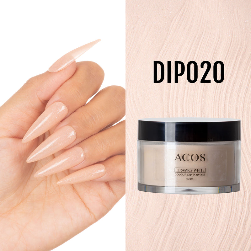 ACOS Dipping Powder Ceramics White  Colour (60g) - Lashmer