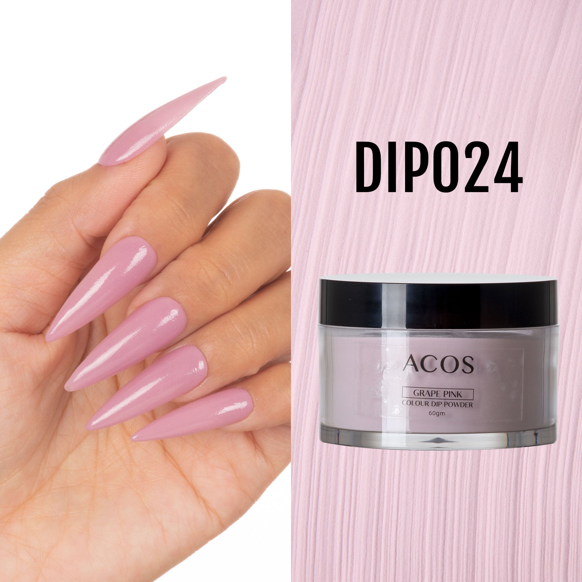 ACOS Dipping Powder Grape Pink  Colour (60g) - Lashmer