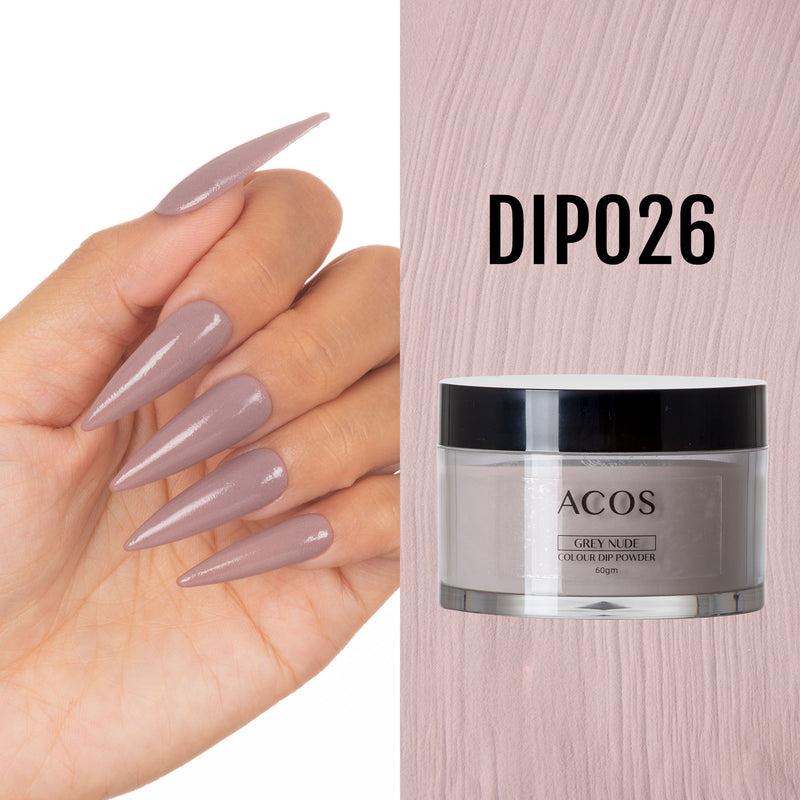 ACOS Dipping Powder Grey Nude  Colour (60g) - Lashmer