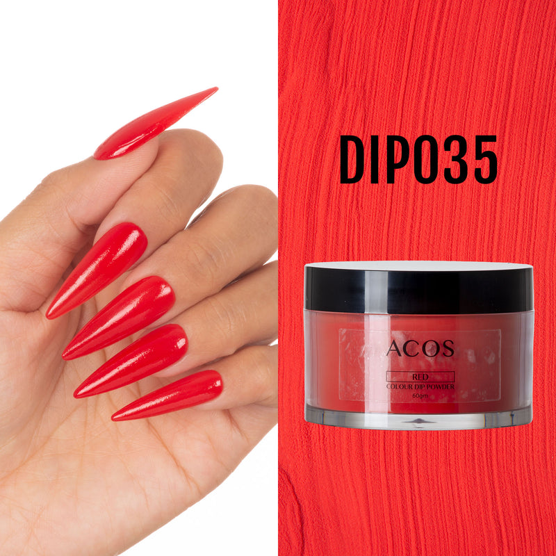 ACOS Dipping Powder Red  Colour (60g) - Lashmer