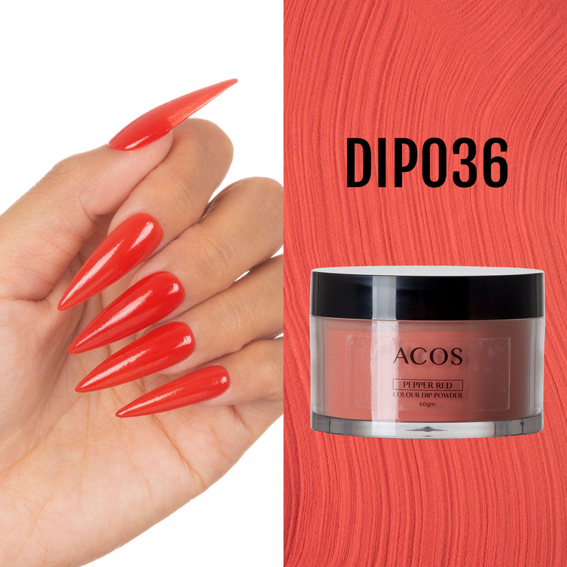 ACOS Dipping Powder Pepper Red  Colour (60g) - Lashmer