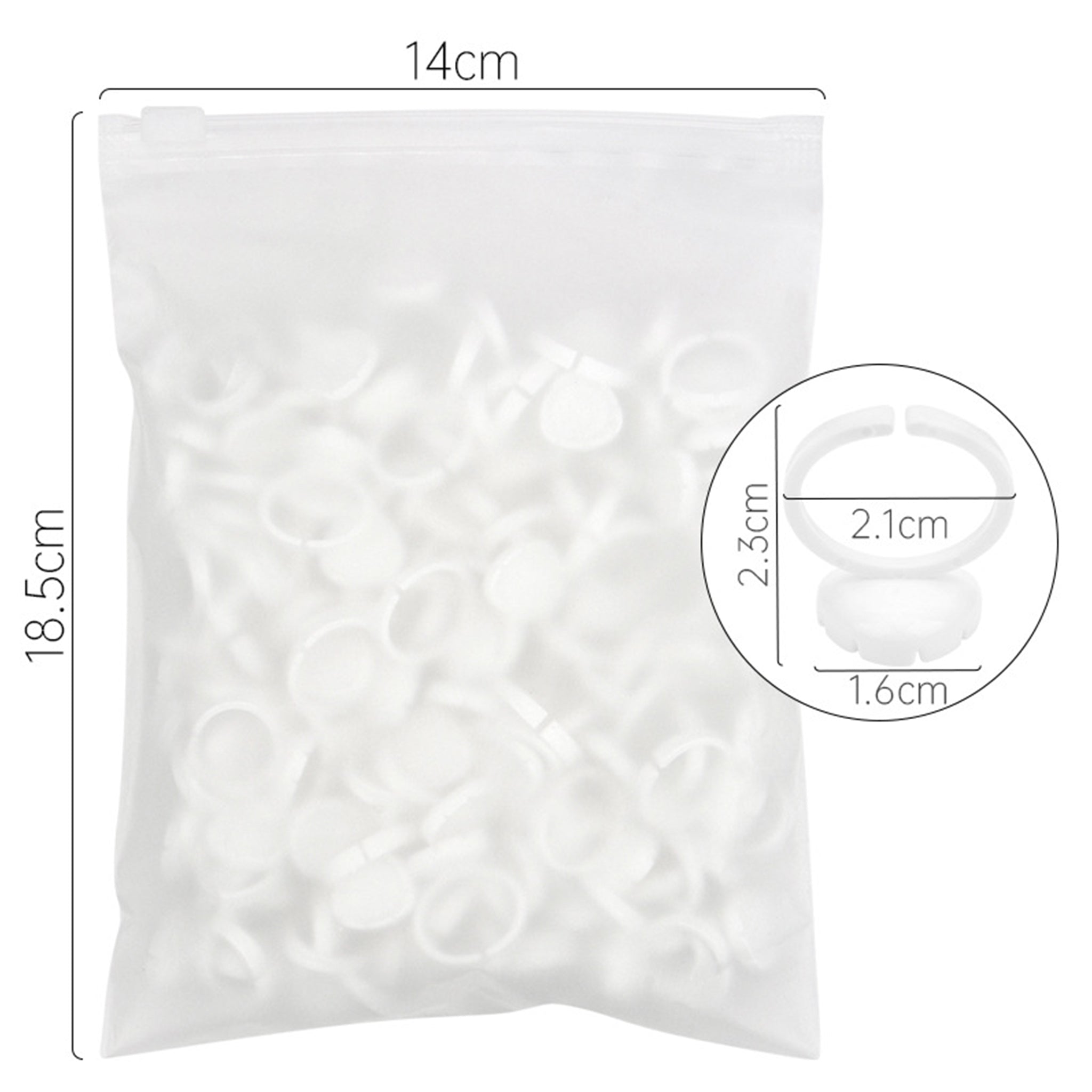 Disposable Glue Rings 100 Pack - Lashmer