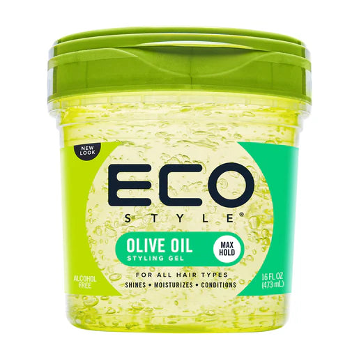 ECO STYLE ( OLIVE OIL-KRYSTAL - CURL & WAVE- ARGAN OIL) STYLING GEL - Lashmer