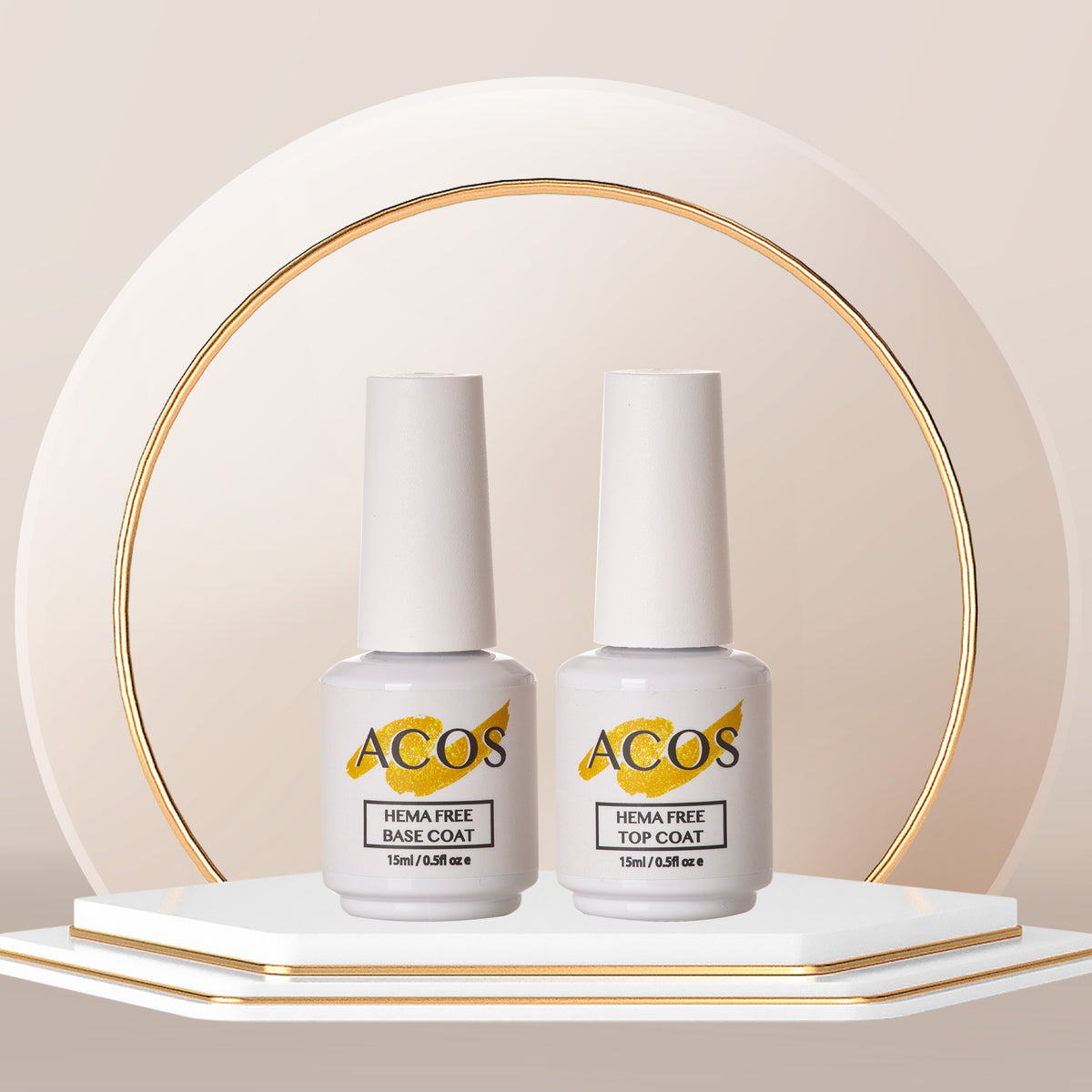 ACOS Base Coat + Non Wipe Top Coat  (Hema Free) - Lashmer
