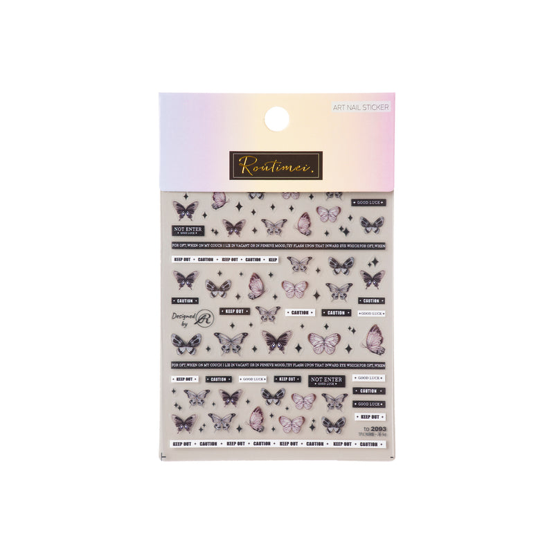 Nail Art Stickers -- Butterfly - Lashmer