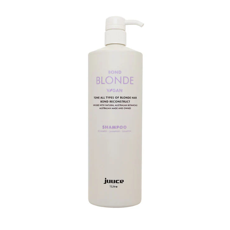 JUUCE BOND BLONDE SHAMPOO AND CONDITIONER 1L DUO PACK (pumps not included) - Lashmer