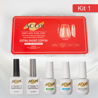 ACOS Soft Gel Press On Nail Kit (5 bottles) - Lashmer