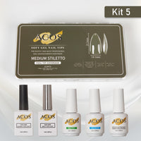 ACOS Soft Gel Press On Nail Kit (5 bottles) - Lashmer