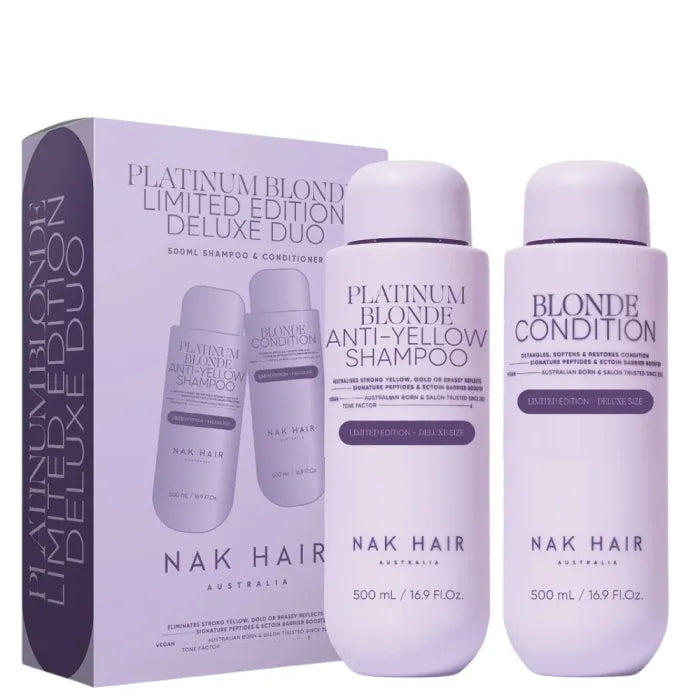 Nak Hair Blonde Plus Shampoo & Conditioner 500ml Duo (pumps not included) - Lashmer