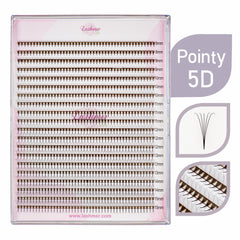Lashmer Ultra Dark 5D Pointy Narrow Fans (900 Fans) - Lashmer