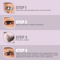 ACOS Cluster Lashes-No Glue-18 Clusters-Style 16 - Lashmer