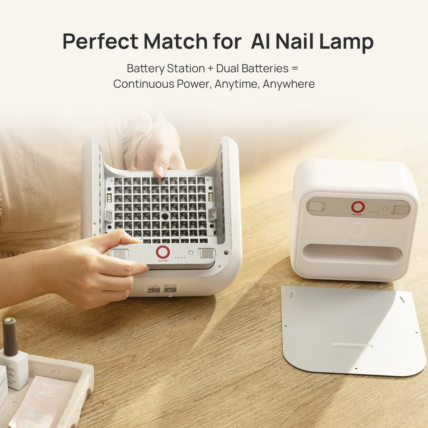 O NAIL Dedicated Battery and Cabinet for AI Nail Lamp - Lashmer