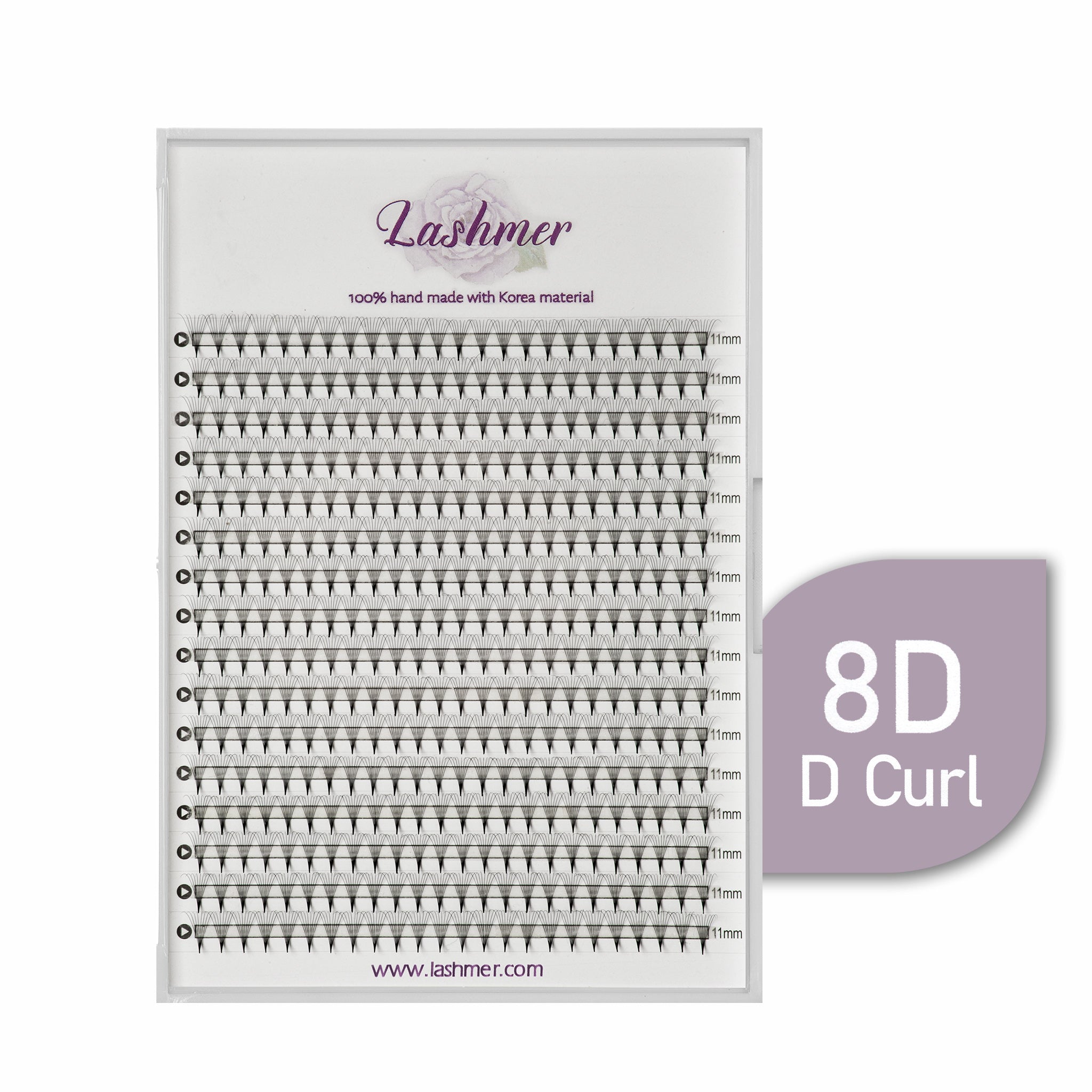 New Promade Fans Pointy System Narrow Fans | Lashmer | C, D Curl--8D - 16 Lines - 384 Fans - Lashmer