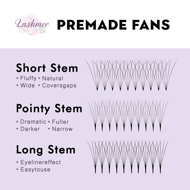 Lashmer Premade Fans Sampler — 6x Mixed Trays