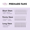 New Promade Fans Pointy System Narrow Fans | Lashmer | C, D Curl--5D - 16 Lines - 352 Fans