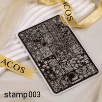 ACOS XL Large Stamping Plates Nail Art Designs