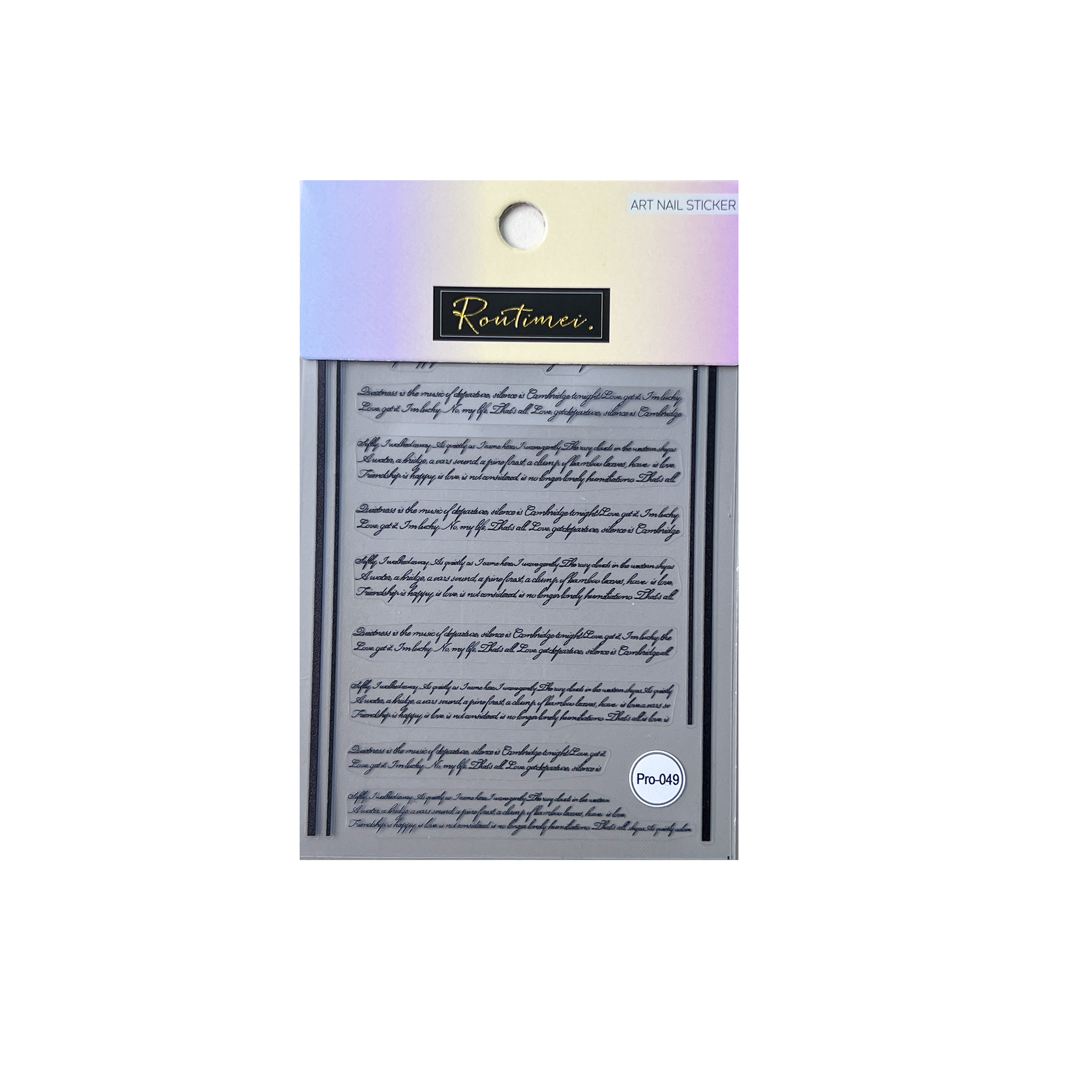 ACOS Nail Art Stickers -- Letter #003 - Lashmer