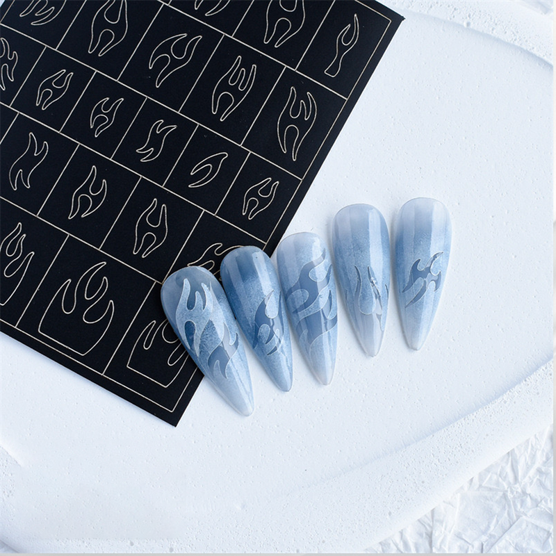 ACOS Nail Art Stickers -- Black & White - Lashmer