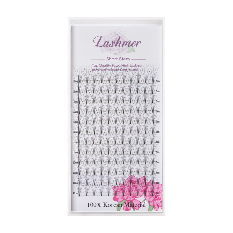 L Curl 5D Premade fans Short Stem - Lashmer Nails&Eyelashes Supplier