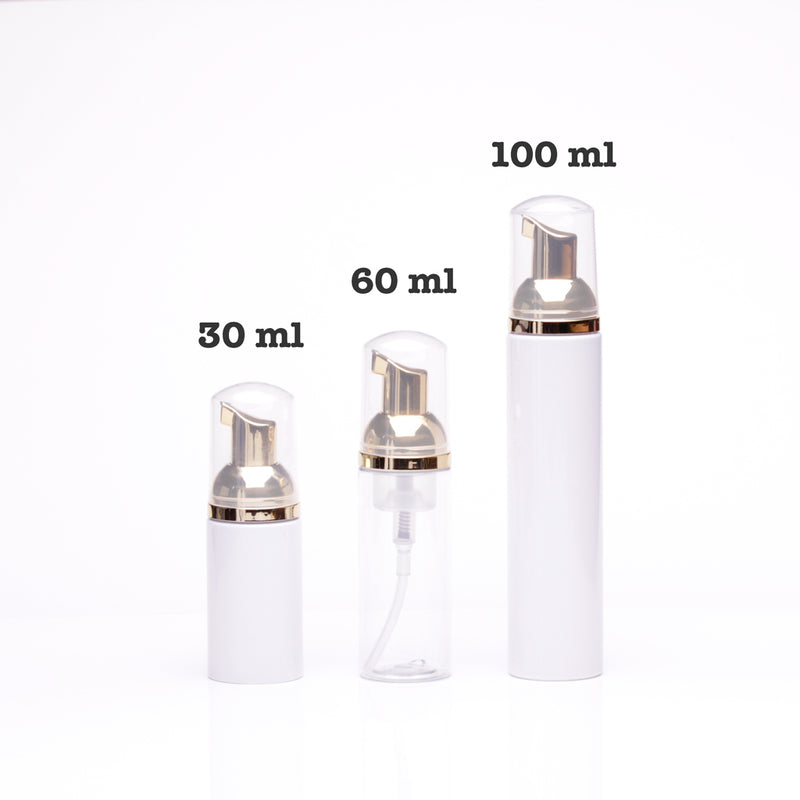 Empty Gold/Rose Gold Foaming Pump Bottles - Lashmer Nails&Eyelashes Supplier